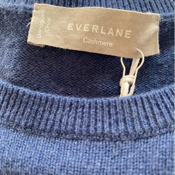 Everlane The Cashmere Crew Atlantic Blue Small - Picture 3 of 6